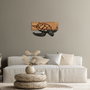 Wallity Caretta Caretta - 314 Escultura de Pared de Madera y Metal en Negro y Nogal